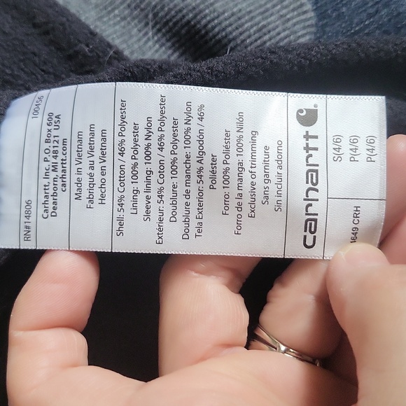 CARHARTT Rain Defender Zip Up Hoodie Size Small - Picture 8 of 11